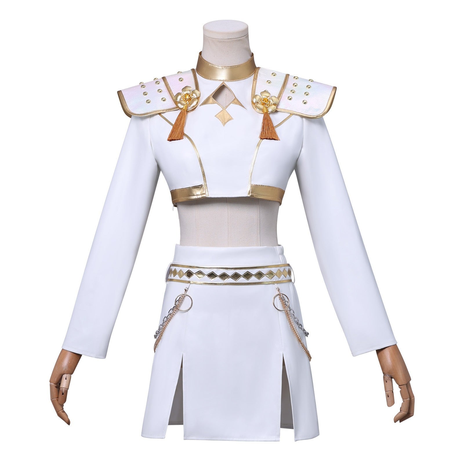 Zoey Soundtrack Kostüm KPop Demon Hunters HUNTRIX Zoey weiß Cosplay Outfits