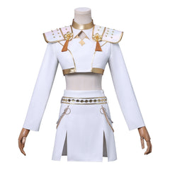Zoey Soundtrack Kostüm KPop Demon Hunters HUNTRIX Zoey weiß Cosplay Outfits