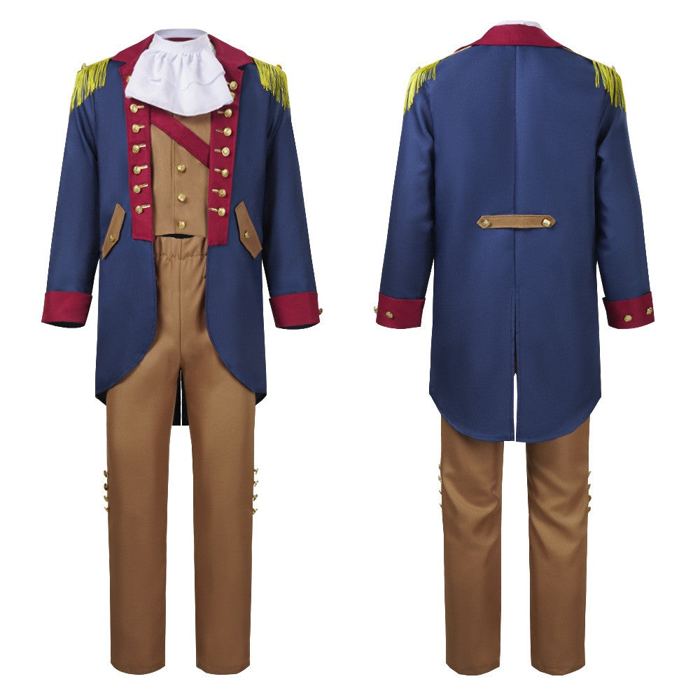 Männer Militär Offizier Kostüm Kolonial Uniform George Washington Outfits