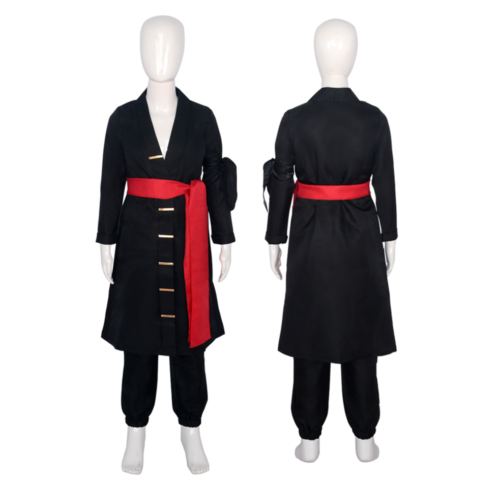 Kinder One Piece Roronoa Zoro schwarz Kostüm Halloween Karneval Outfits