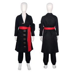 Kinder One Piece Roronoa Zoro schwarz Kostüm Halloween Karneval Outfits