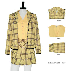 Cher Horowitz Anzug Kostüm Set Clueless Cher Cosplay Outfits