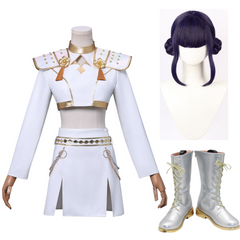Zoey Soundtrack Kostüm KPop Demon Hunters HUNTRIX Zoey weiß Cosplay Outfits
