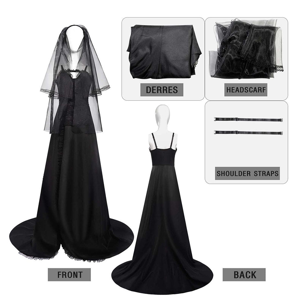 BEETLEJUICE 2 Astrid Deetz schwarz Brautkleid Cosplay Outfits