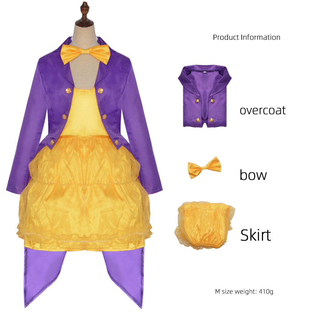 Willy Wonka weblich Kostüm Set Willy Wonka Crossplay Outfits