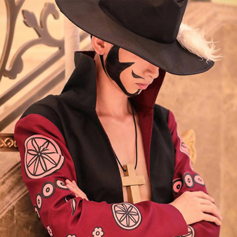 Dracule Mihawk Kostüm Set One Piece Hawk Eyes Cosplay Halloween Karneval Outfits
