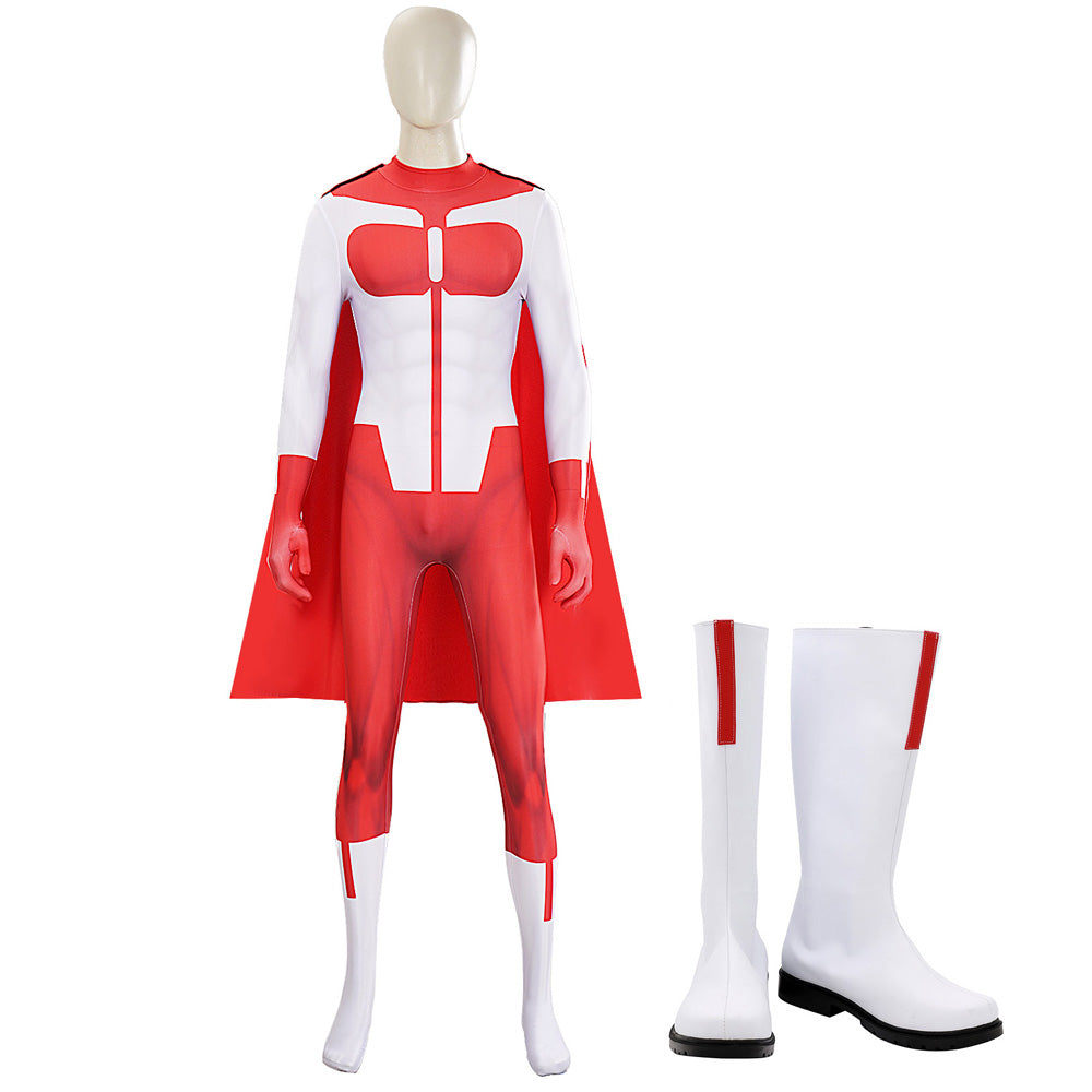 Invincible Omni-Man Nolan rot Jumpsuit Cosplay Kostüm
