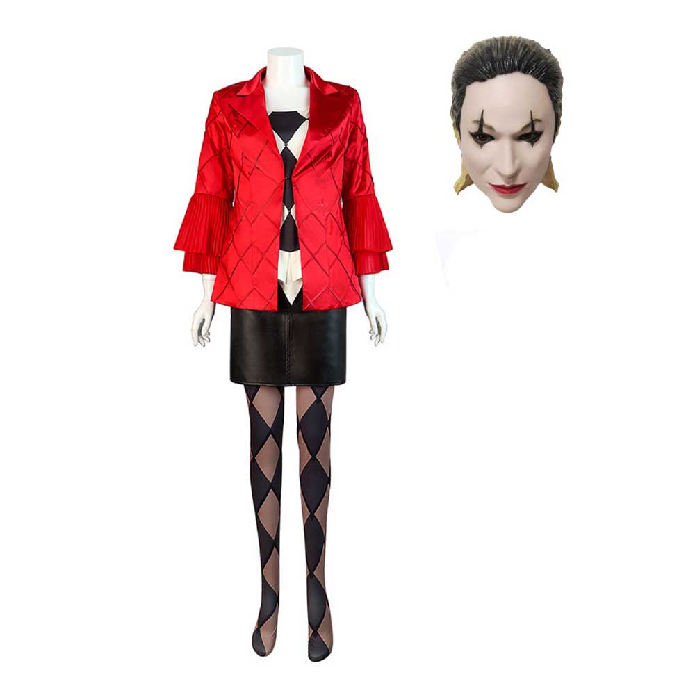 Joker 2014 Harley Quinn Gaga Kostüm Karneval Cosplay Halloween Karneval Outfits Set