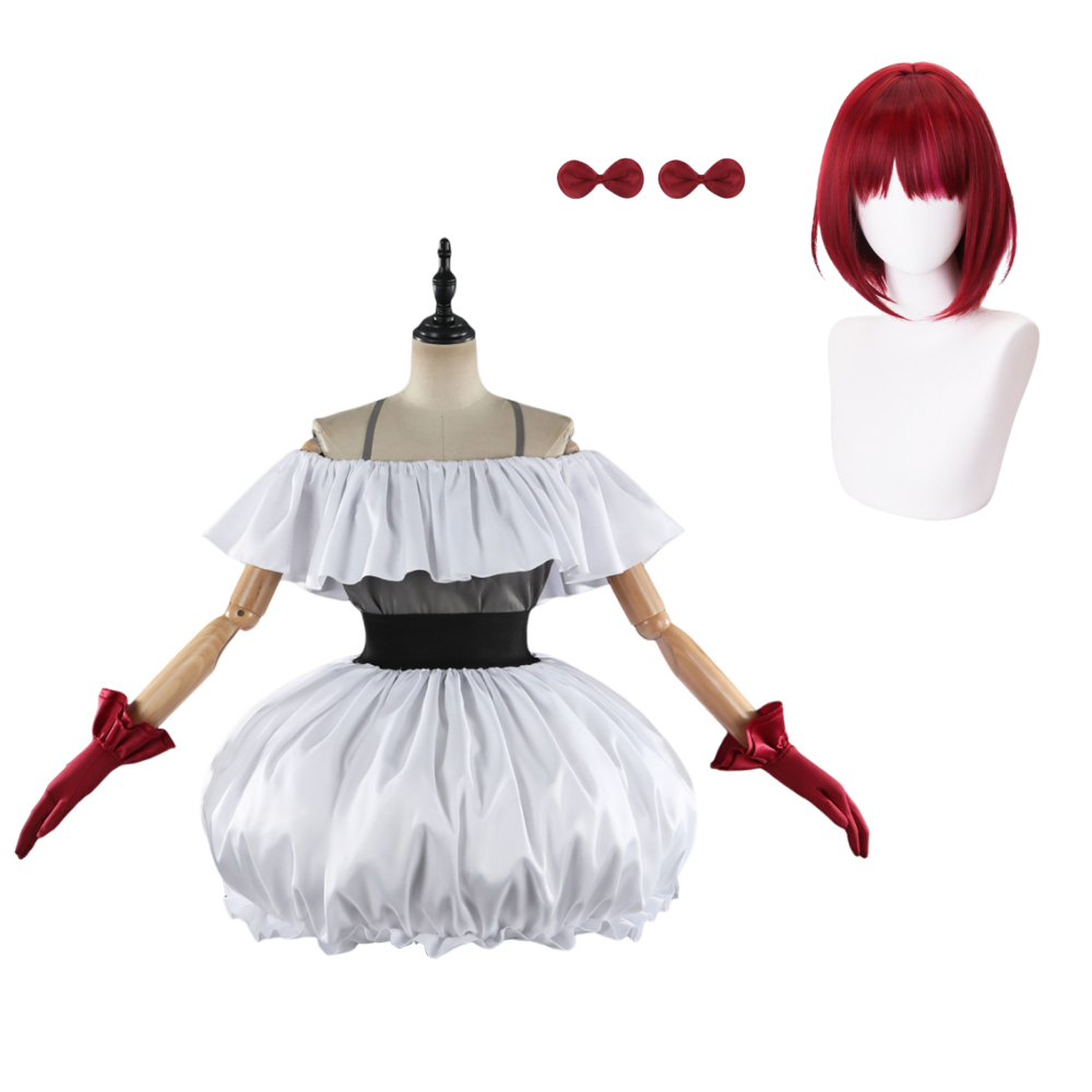 Kana Arima weiß Kleid OSHI NO KO Kana Kostüm Set  Karneval Outfits