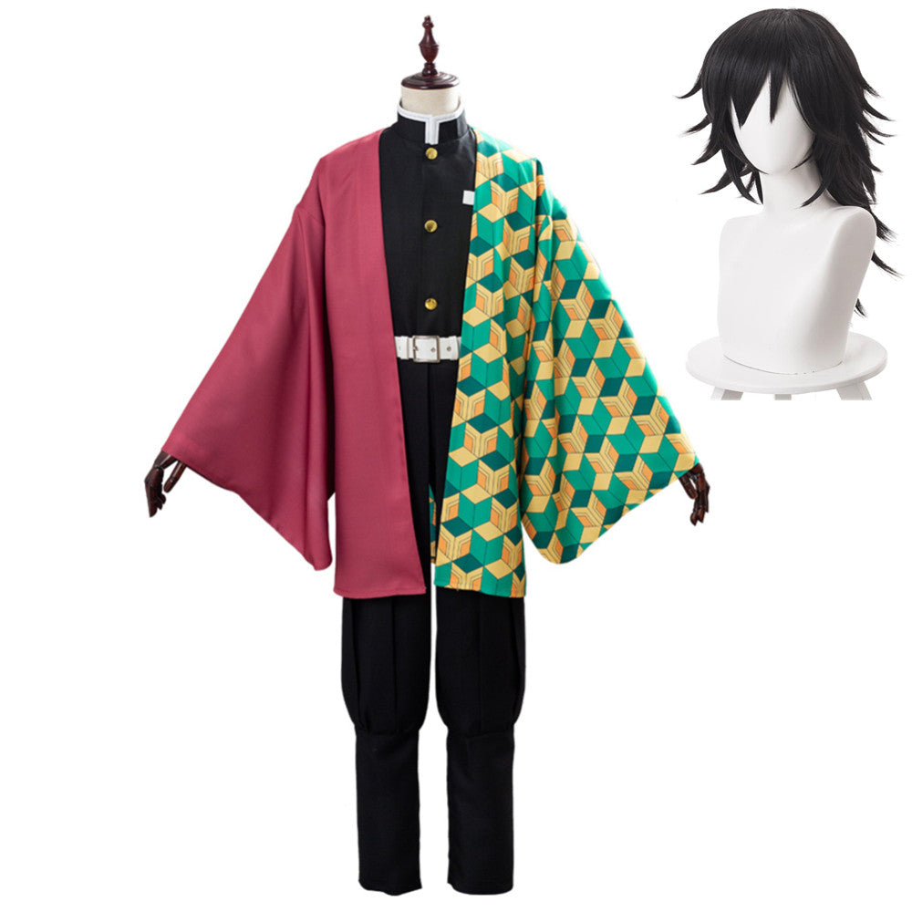 Giyuu Tomioka Blade of Demon Destruction Cosplay Kostüm Halloween Karneval Outfits