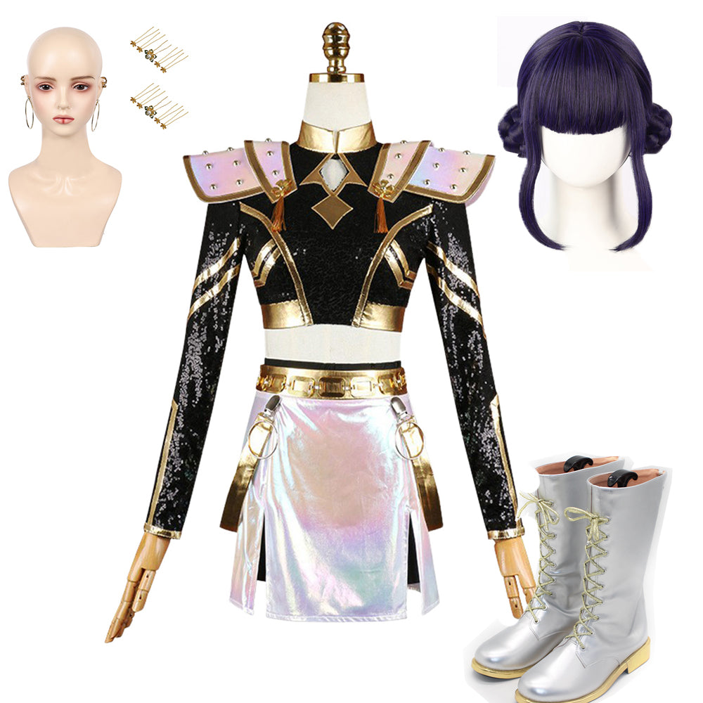 Zoey Golden Kostüm KPop Demon Hunters Girls Group HUNTR/XZoey Cosplay Outfits