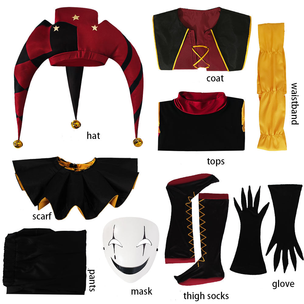 The Freak Circus Clown Kostüm SET TFC Joker Cosplay Outfit