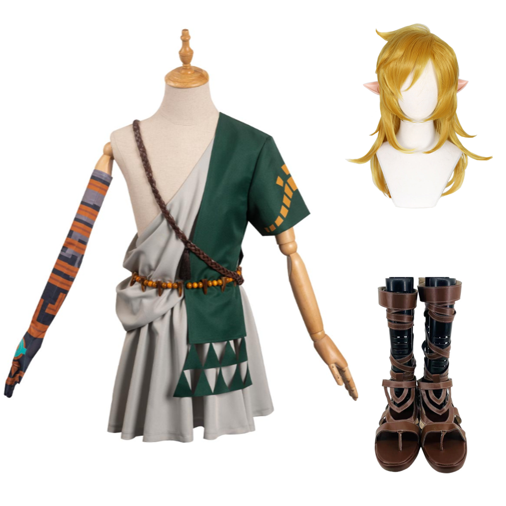 The Legend of Zelda: Tears of the Kingdom Link Kostüm Set Cosplay Halloween Karneval Outfits