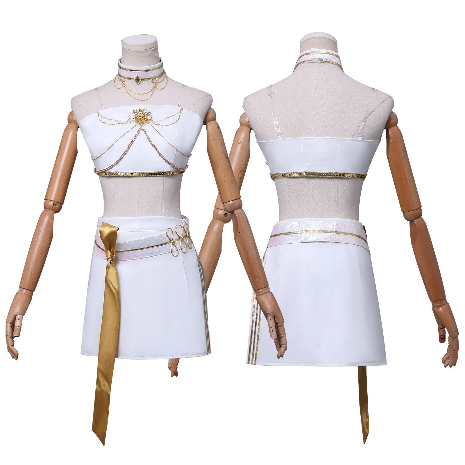 Mira weiß Kostüm KPop Demon Hunters HUNTRIX Mira weiß Cosplay Outfits