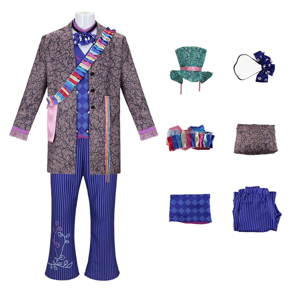 Alice in Wonderland Mad Hatter Kostüm Halloween Karneval Outfits