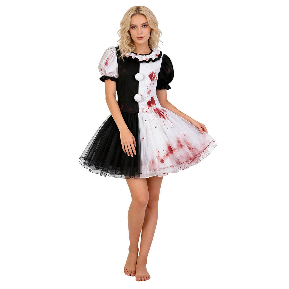 Art The Clown Terrifier Crossplay schwarz weiß Kleid