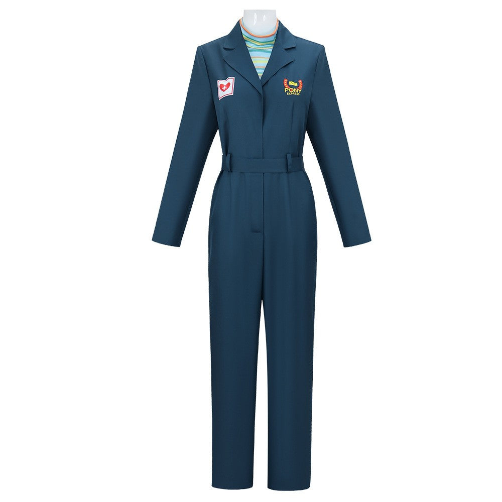 Anya blau Jumpsuit Mouthwashing Anya Cosplay Kostüm