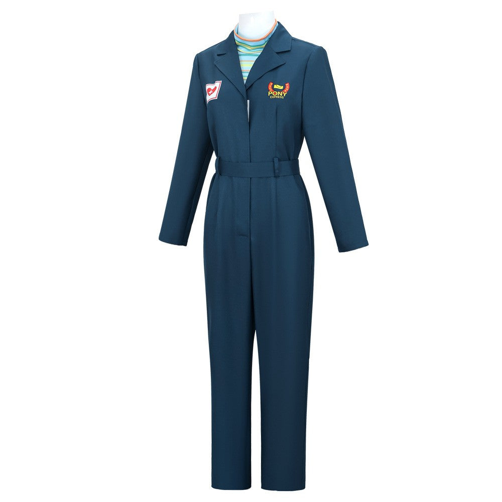 Anya blau Jumpsuit Mouthwashing Anya Cosplay Kostüm