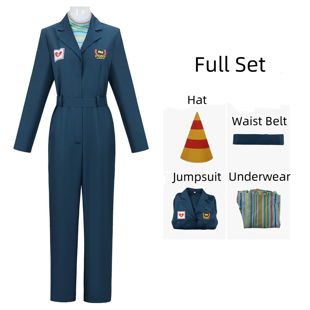 Anya blau Jumpsuit Mouthwashing Anya Cosplay Kostüm