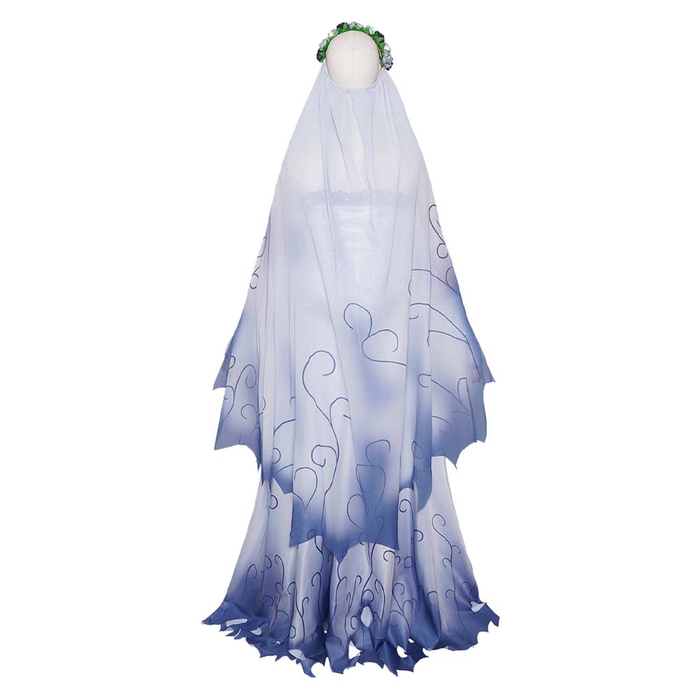 Corpse Bride Hochzeit mit einer Leiche Emily Kleid Cosplay Kostüm Halloween Karneval Outfit