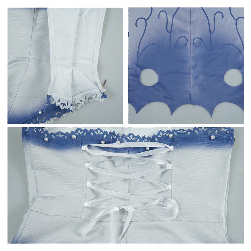 Corpse Bride Hochzeit mit einer Leiche Emily Kleid Cosplay Kostüm Halloween Karneval Outfit