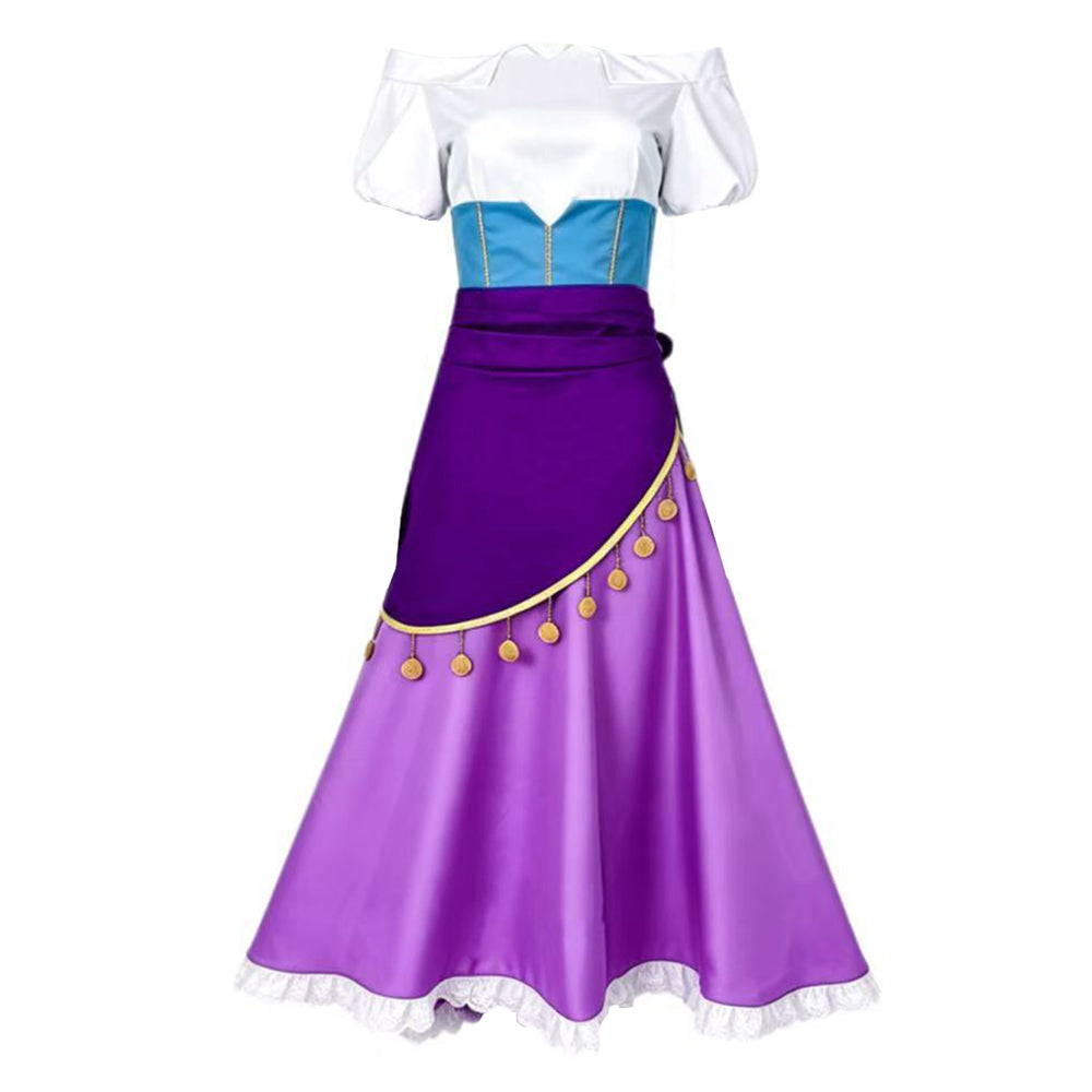 Der Glöckner von Notre Dame Notre-Dame de Paris (La) Esmeralda Kleid Cosplay Kostüm
