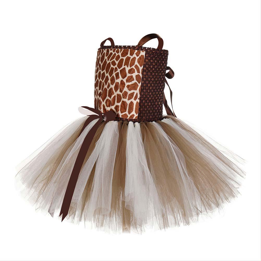 Giraffe Mädchen Kleid Tutu Tülle Kleid Faschingkostüm auch für Alltag Partykleid Geburstag Festkleid
