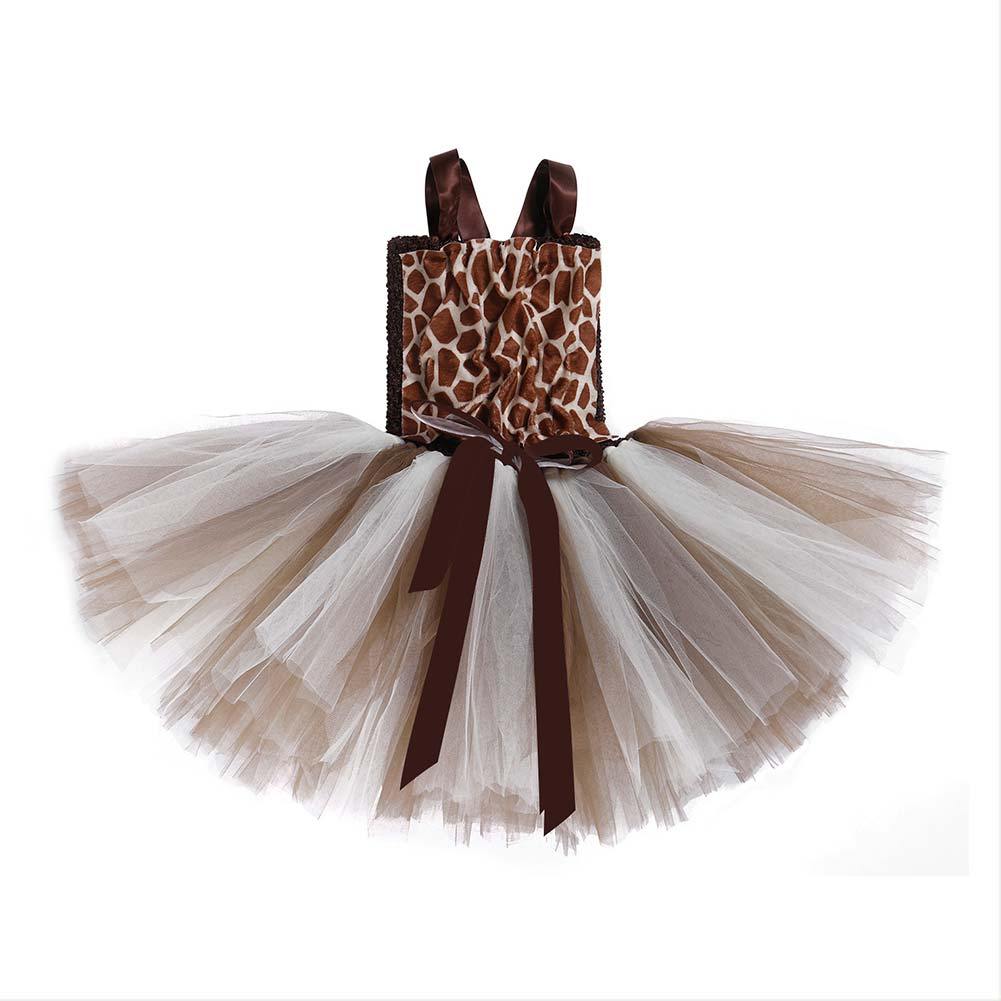 Giraffe Mädchen Kleid Tutu Tülle Kleid Faschingkostüm auch für Alltag Partykleid Geburstag Festkleid