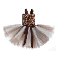 Giraffe Mädchen Kleid Tutu Tülle Kleid Faschingkostüm auch für Alltag Partykleid Geburstag Festkleid