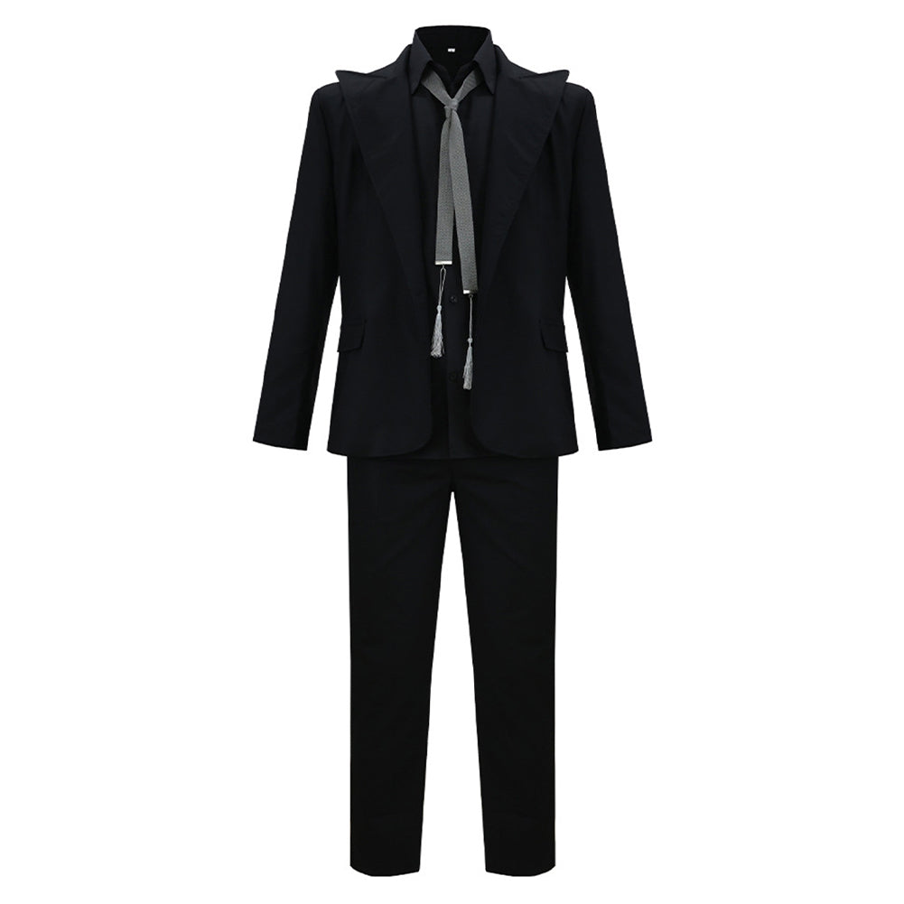 Good Omen Dämon Demon Crowley schwarz Cosplay Kostüm Set