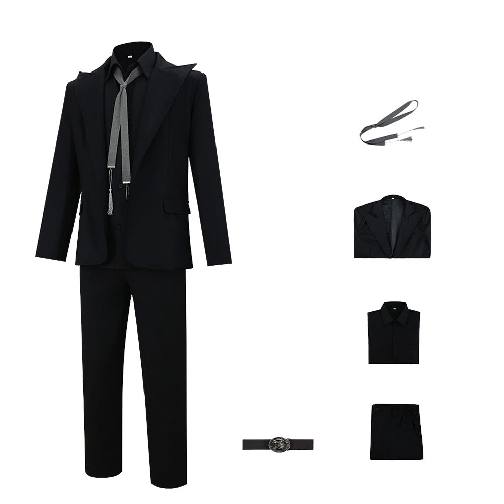 Good Omen Dämon Demon Crowley schwarz Cosplay Kostüm Set