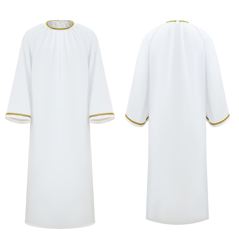 Good Omens Aziraphale weiß Robe Aziraphale Cosplay Outfits