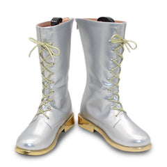 KPOP Demon Hunters HUNTRIX Zoey weiß Schuhe Cosplay Stiefel