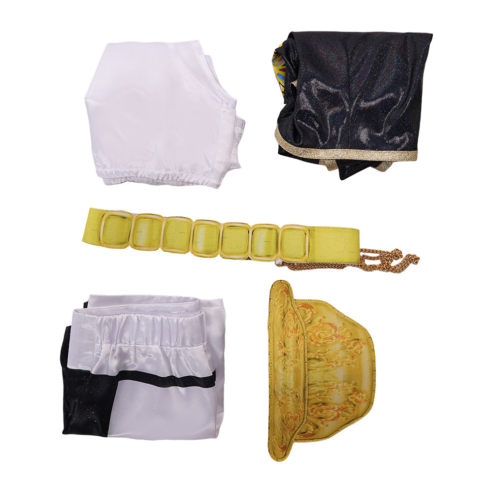 Kinder Mädchen Huntrix Rumi Gold schwarz weiß Kostüm Cosplay Outfits