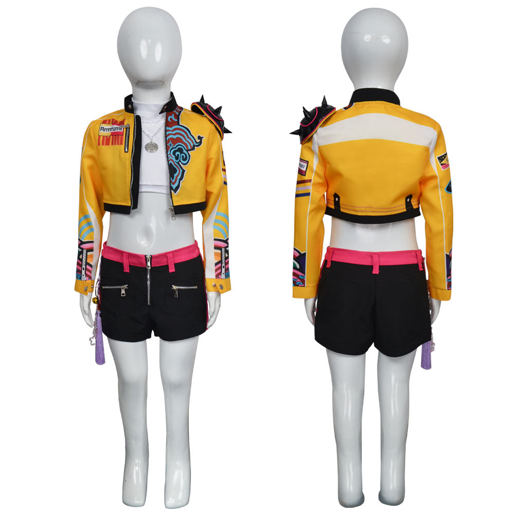 Kinder Mädchen Trio Dämonenjägerin Rumi Kostüm Dämonenjägerin Rumi Cosplay Outfits
