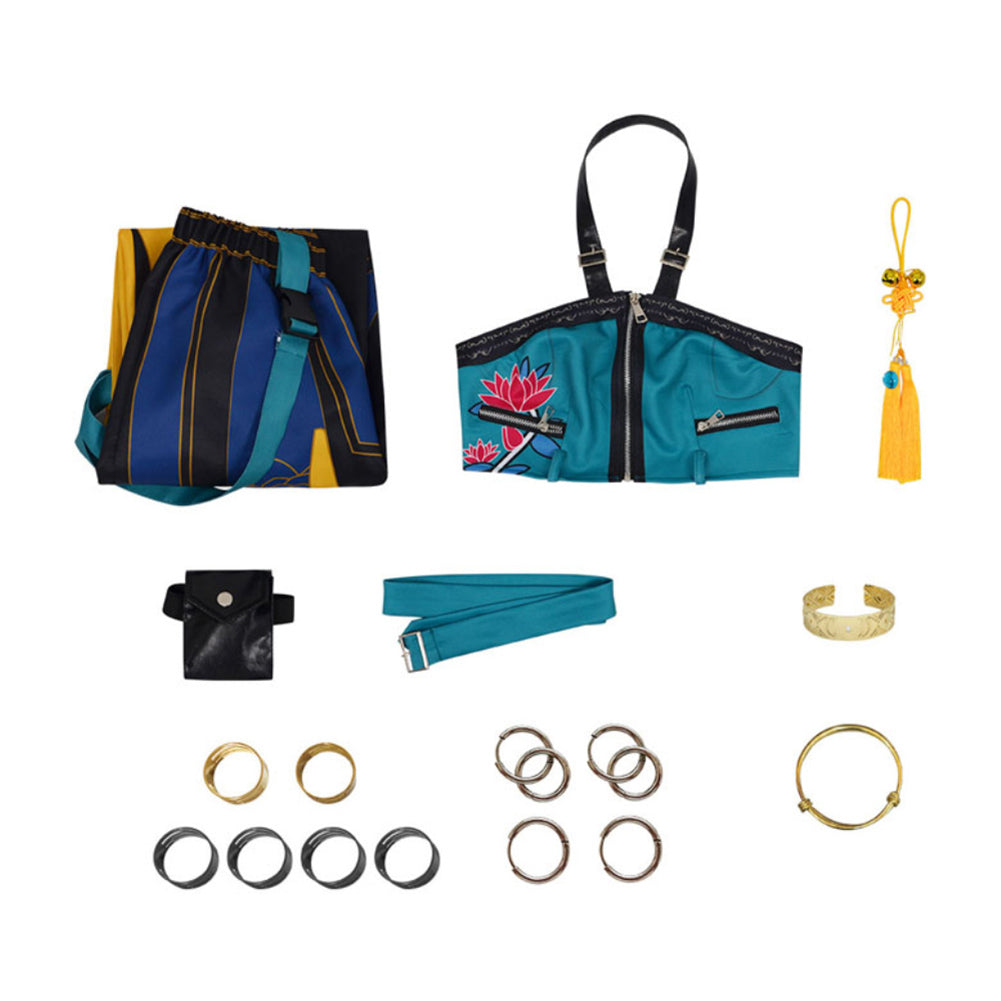 Kinder Mädchen Zoey Kostüm Kpop Demon Hunters HUNTRIX Zoey Cosplay Outfits