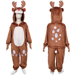 Kinder Rentier Weihnachten Kostüm Cosplay Weihnachtskostüm