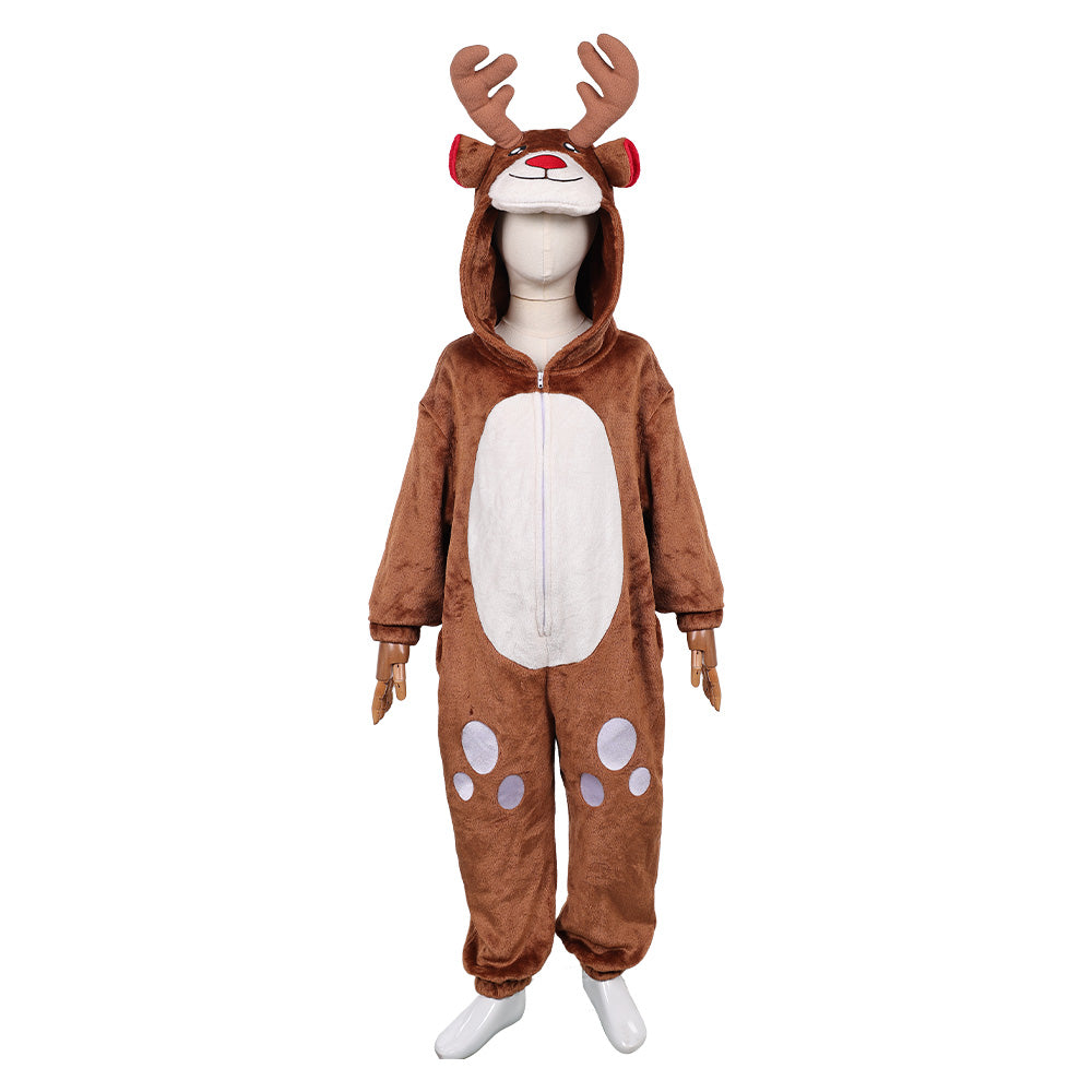 Kinder Rentier Weihnachten Kostüm Cosplay Weihnachtskostüm