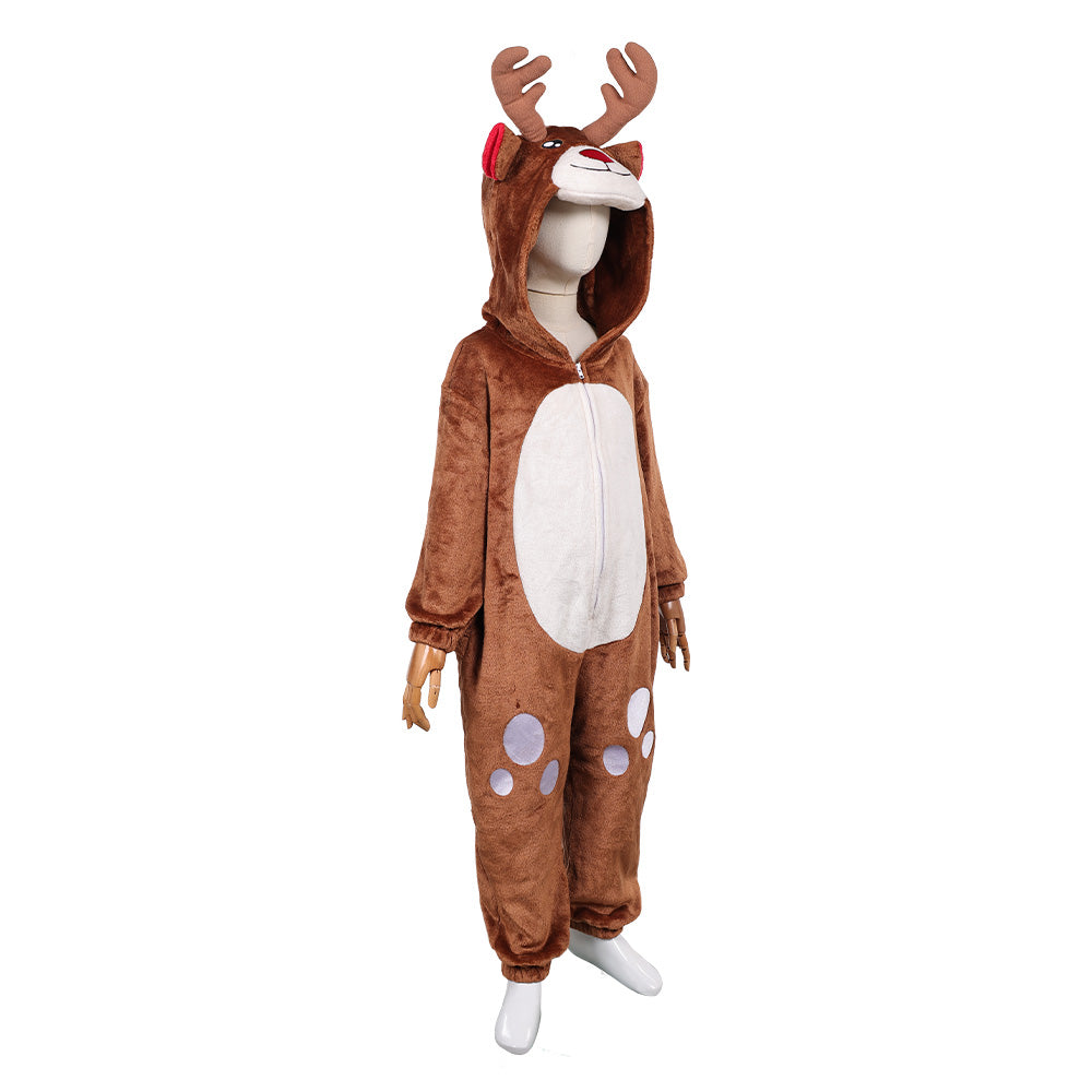 Kinder Rentier Weihnachten Kostüm Cosplay Weihnachtskostüm