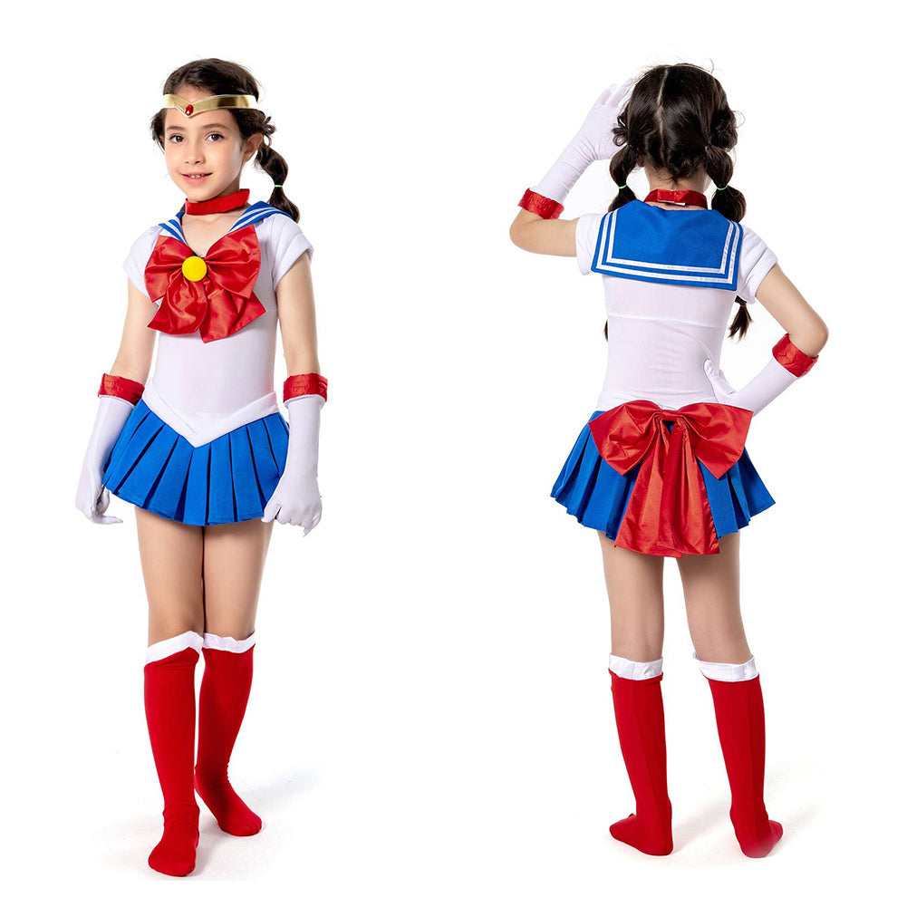 Kinder Sailor Moon Tsukino Usagi Kostüm Mädchen Halloween Karneval Kostüm