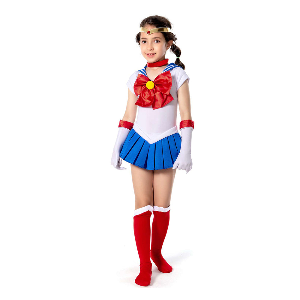Kinder Sailor Moon Tsukino Usagi Kostüm Mädchen Halloween Karneval Kostüm