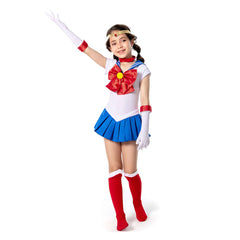 Kinder Sailor Moon Tsukino Usagi Kostüm Mädchen Halloween Karneval Kostüm
