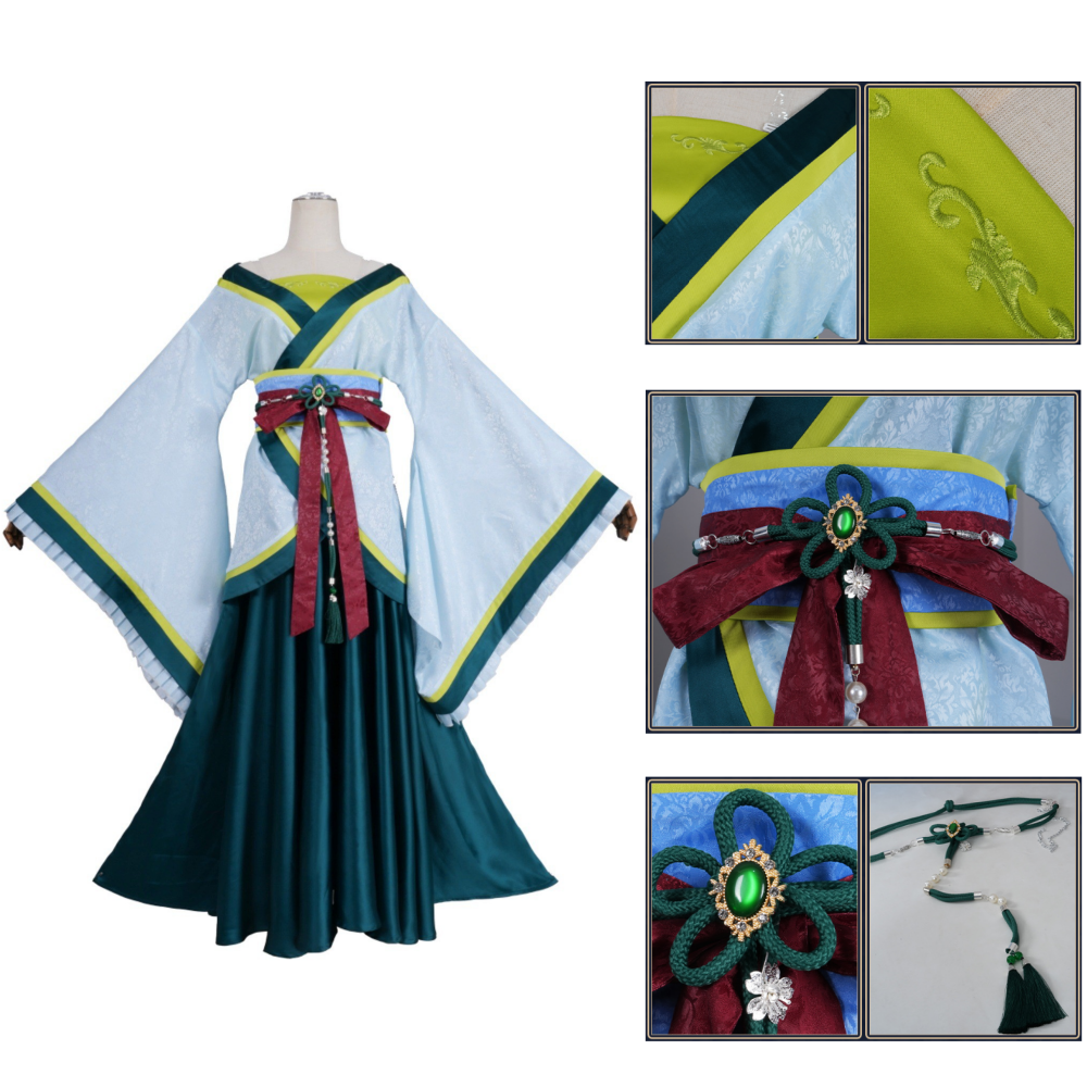 Kusuriya no Hitorigoto The Apothecary Diaries Maomao weiß grün Hanfu Cosplay Kostüm