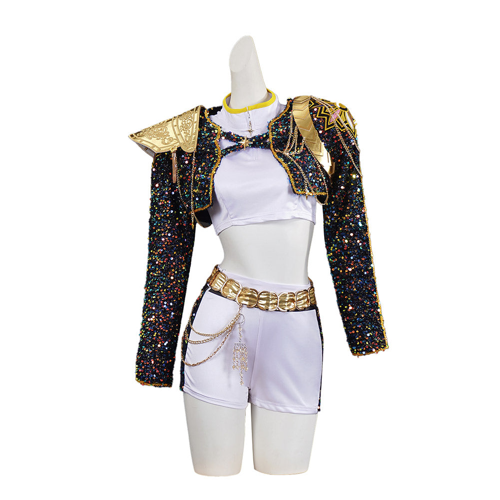 Mädchen Kinder Huntrix Rumi Golden schwarz Cosplay Outfits
