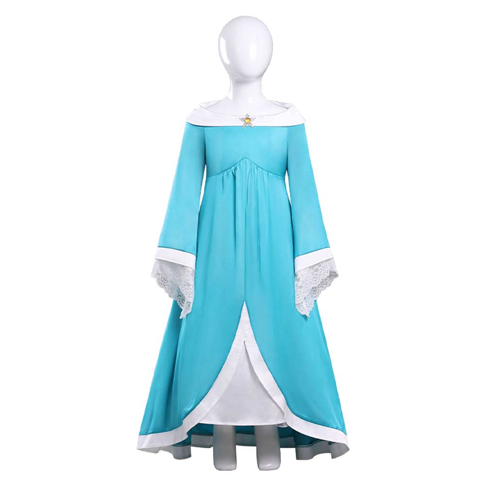 Mädchen Prinzessin Rosalina blau Kleid Cosplay Kostüm