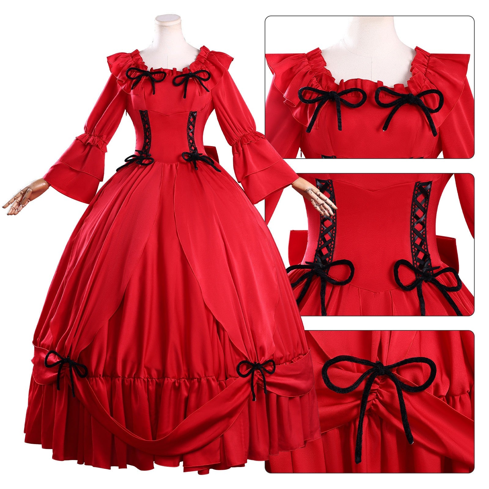 May I Ask for One Final Thing? Scarlet El Vandimion rot Kleid Cosplay Kostüm