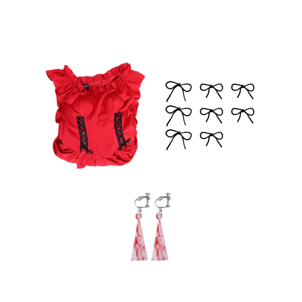 May I Ask for One Final Thing? Scarlet El Vandimion rot Kleid Cosplay Kostüm