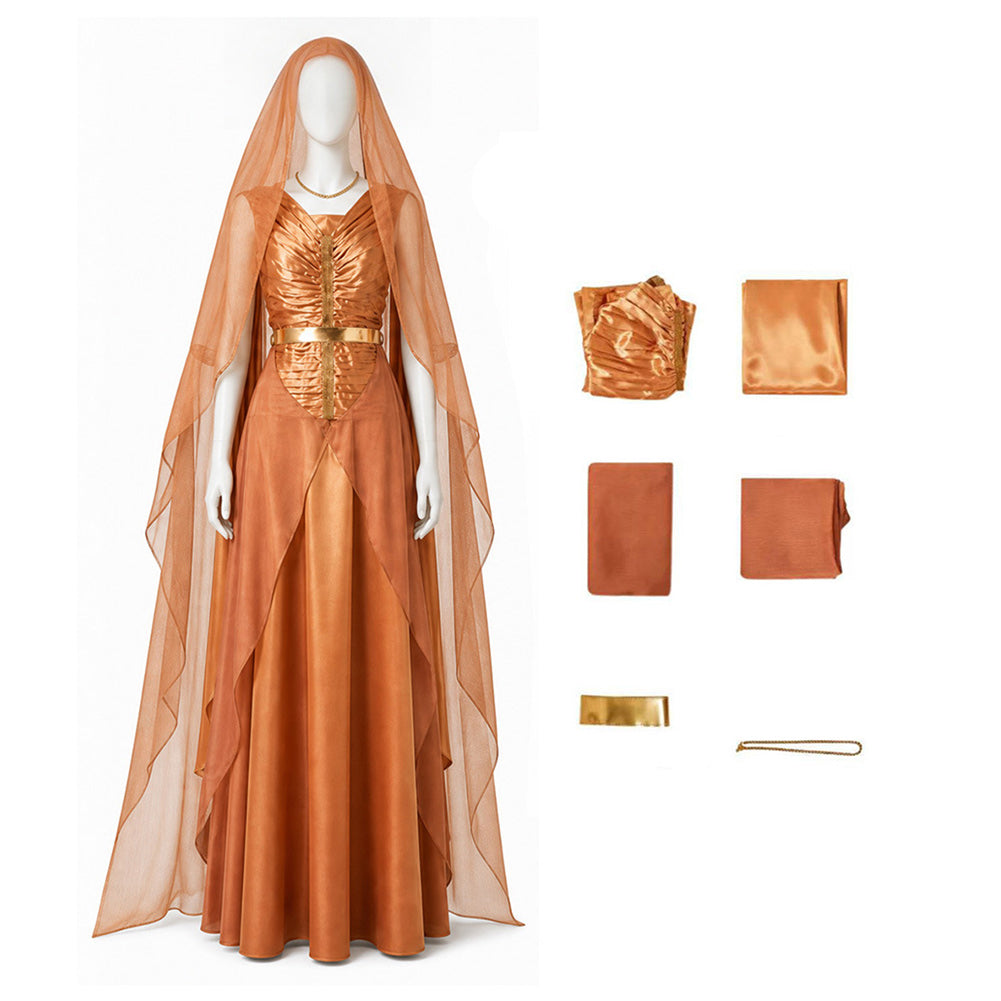 Mon Mothma gelb Kleid ST Double-M Cosplay Kostüm