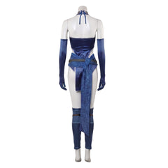 Mortal Kombat Prinzessin Kitana blau Kostüm Cosplay Outfit