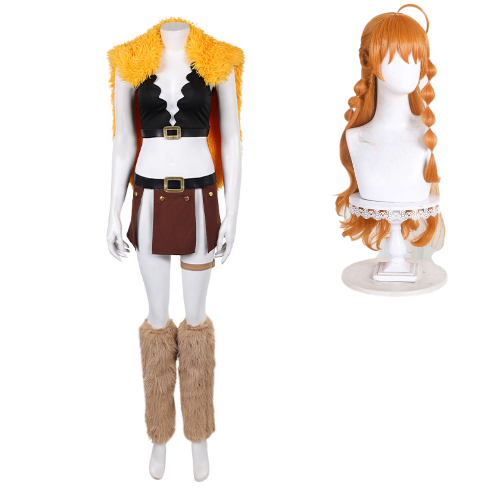 Nami Kostüm Set One Piece Nami gelb Cosplay Kostüm